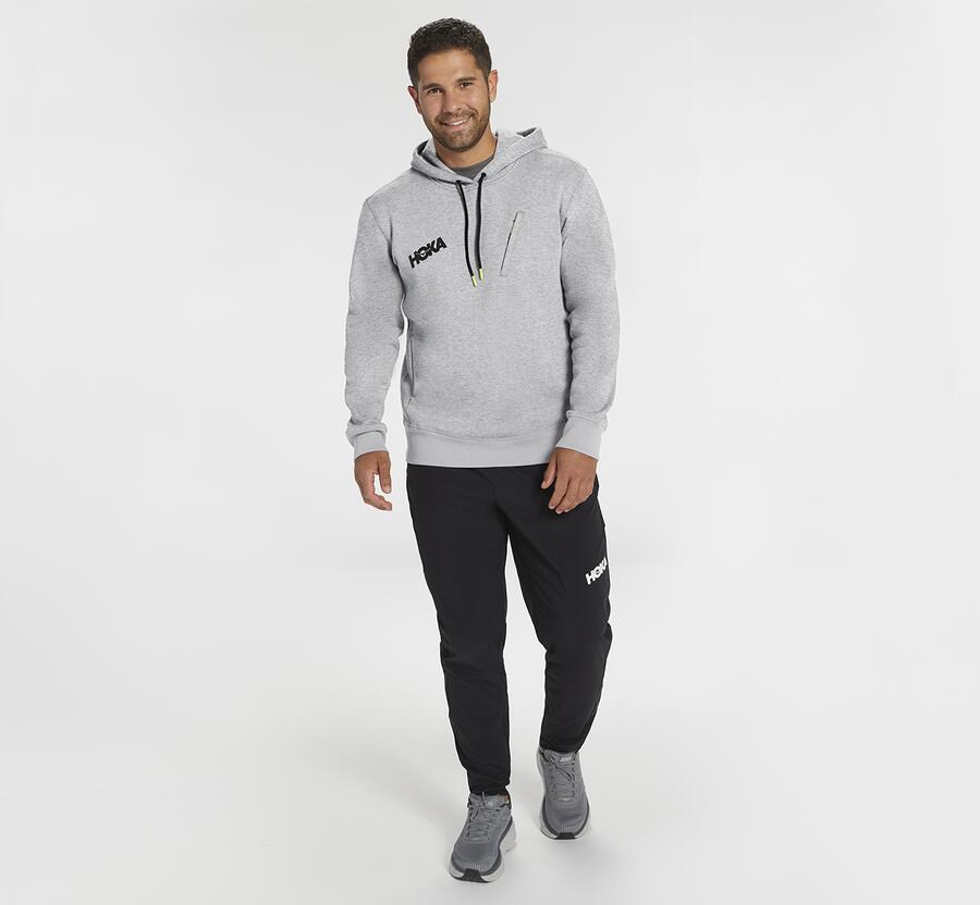 Sudadera Con Capucha Hoka One One Hombre Grises - Performance - PIAM32145